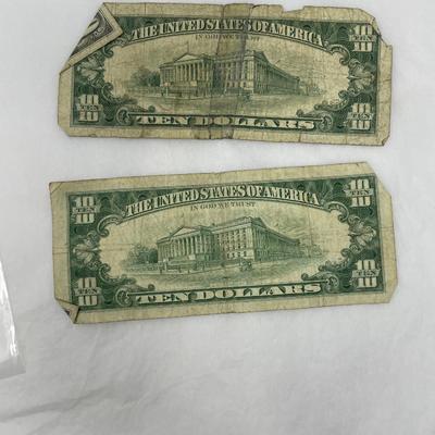1969 $10 Bill Lot of 2