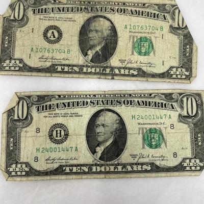 1969 $10 Bill Lot of 2