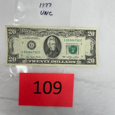 1977 $20 UNC