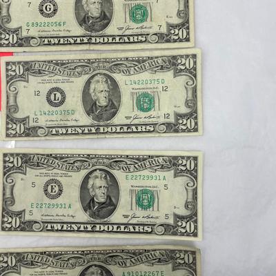 1985 $20 bill Lot of 5