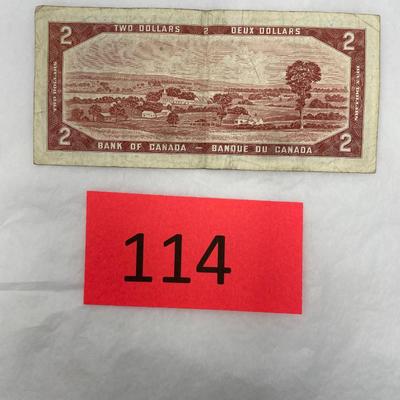 1954 Canada $2 Bill