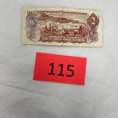1974 Canada $2 bill