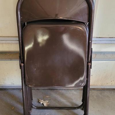 (3) Folding Brown Mocha Folding Chairs
