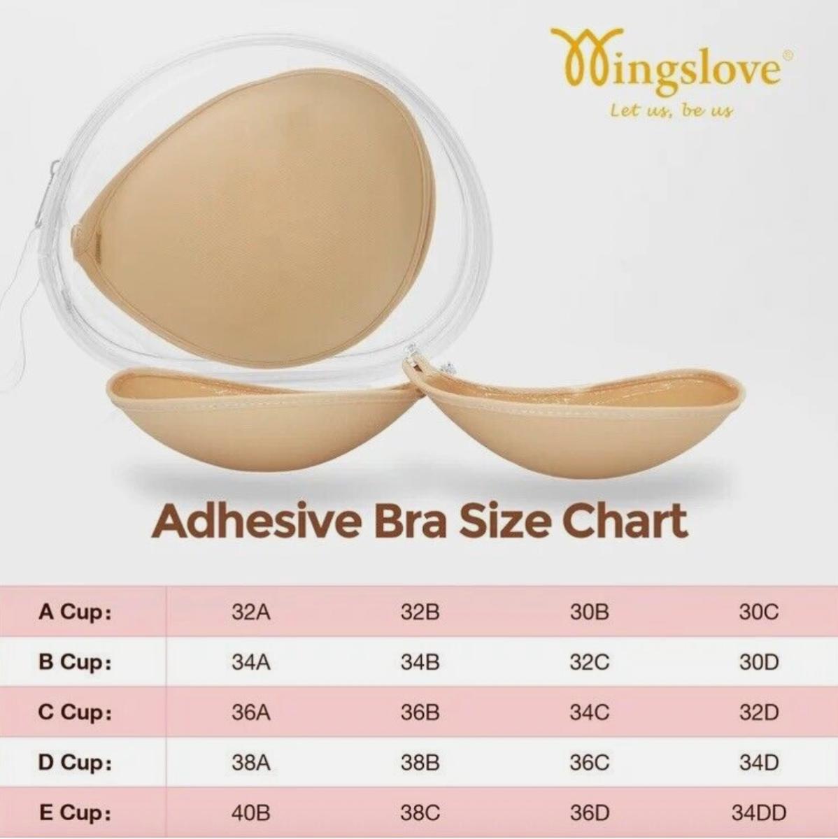 20 x Wingslove Self Adhesive Bras Size A in Natural Flipper