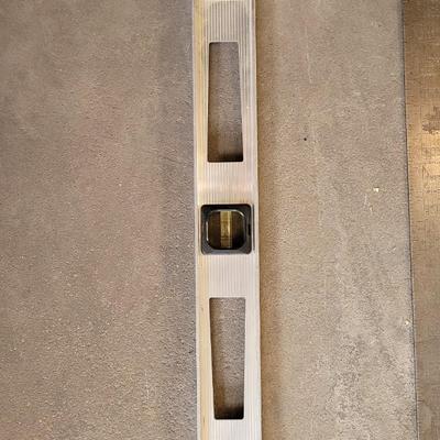 Ruler, Level, and Carpenter's Metal Framing Square