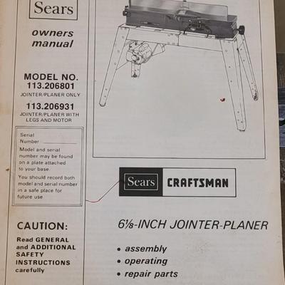 6.5" Craftsman Jointer Planer