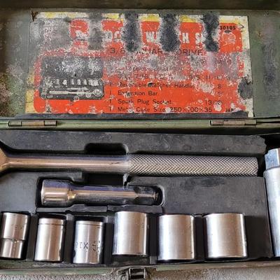 Mixed Tool Lot with Socket Set, Mini Wrenches, Stanley Nail Punches