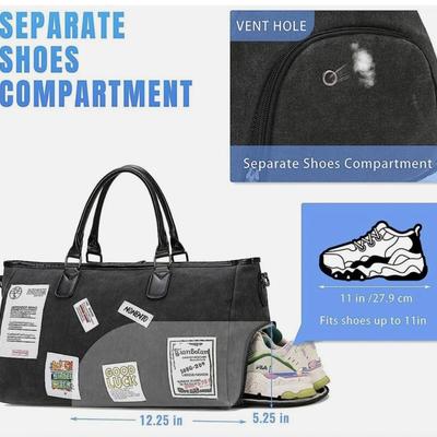 Weekender Bag Tote Gym Travel Duffle Carry On Overnight Bag