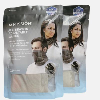 2 Pack Mission ~ Charcoal ~ All-Season Adjustable Gaiter