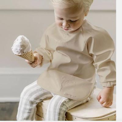 10X Willow + Sim Long Sleeve Washable Baby Bob w/Food Catcher in Antique White