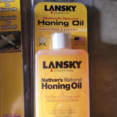 New Diamond Sharpener, Honing Oil, and Whet Stone