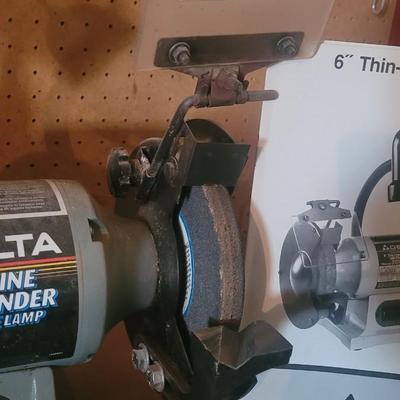 6" Thin-Line Bench Grinder with Flexible Lamp