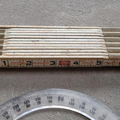 Carpenter Pensils, Sharpener, and Foldable Ruler