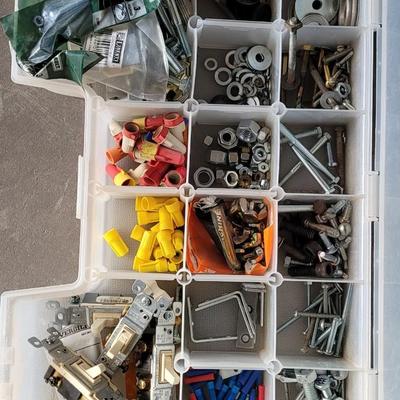 STANLEY X-Large Tool Organizer filled with Light Switches, Nails, Screws & More