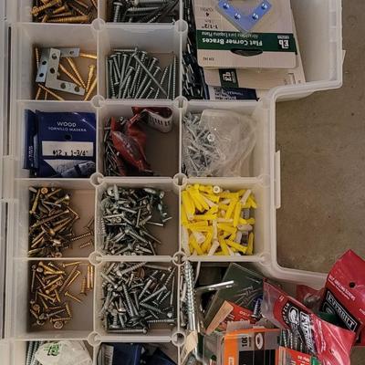 STANLEY X-Large Tool Organizer filled with Light Switches, Nails, Screws & More
