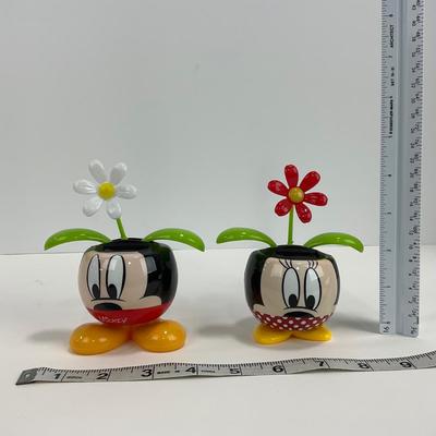 -24- COLLECTIBLES | Mickey & Minnie Mouse Solar Movers & Trinket Dishes