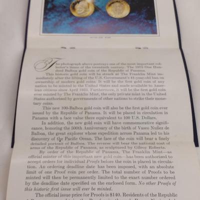 1975 Bermuda $100 Gold Balboa Panama Proof Coin 8.16 Grams 90% Fine Gold (#234)