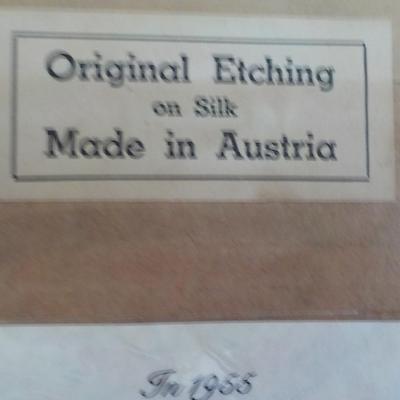 Original Vienna Opera House Sketch 1955 restored Blg. for Beethoven's Fidelio.