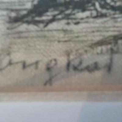 Original Vienna Opera House Sketch 1955 restored Blg. for Beethoven's Fidelio.