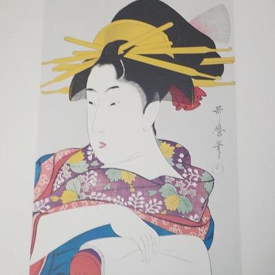 Original Japanese Wood Block prints of Japan's Master pieces. 14 x 9.