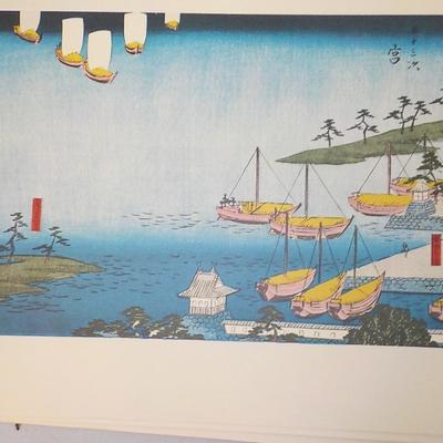 Japanese Wood Block prints from Japan's master pieces. 14 x 9 in.