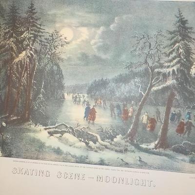 2 Original and real " Currier & Ives " prints of classic's.