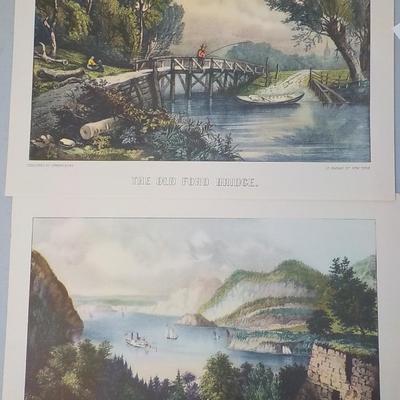 2 Currier & Ives prints from famous paintings.