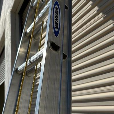 Lot 882, Werner, 24 foot extension ladder