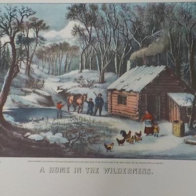 2- Real Currier & Ives prints (2) from famous paintings.
