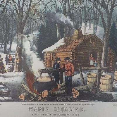 2- Real Currier & Ives prints (2) from famous paintings.