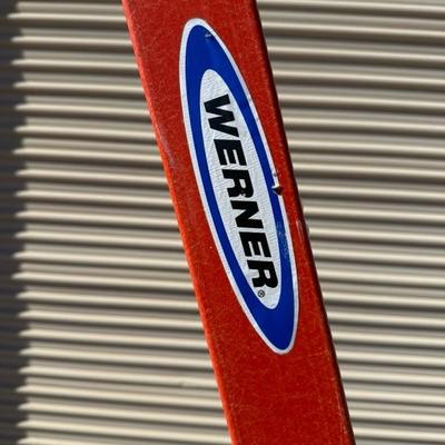 Lot 884 9 1/2 feet tall Werner, fiberglass ladder