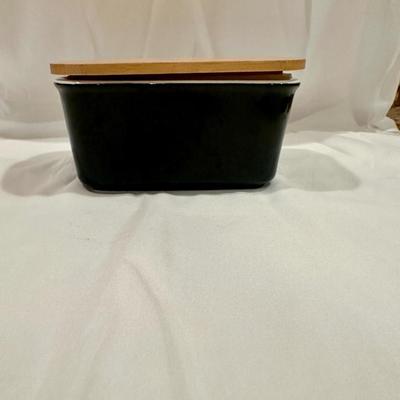 Black Butter Dish With Lid