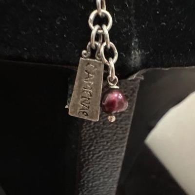 Lot 1022 beaded necklace and sterling pendant