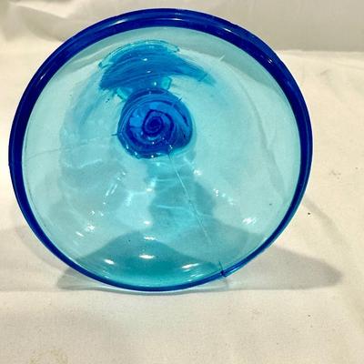 Antique 1920's Blue Uranium Vaseline Glass Tiffin #66