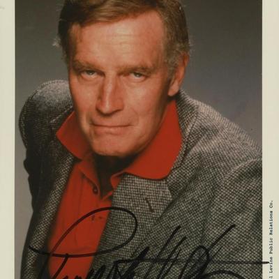 Charlton Heston signed photo. GFA Authenticated