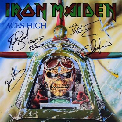 Iron Maiden signed 12 Inch Single Aces High 