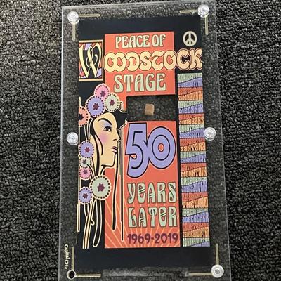 1969 Woodstock stage in commemorative case