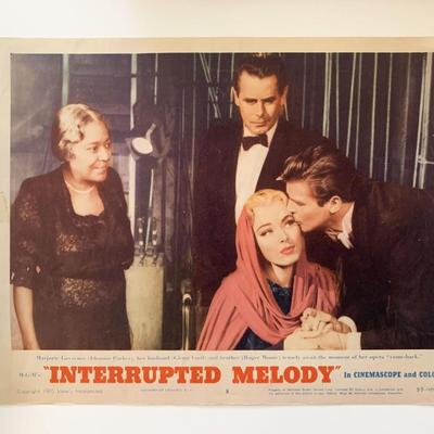Interrupted Melody original 1955 vintage lobby card