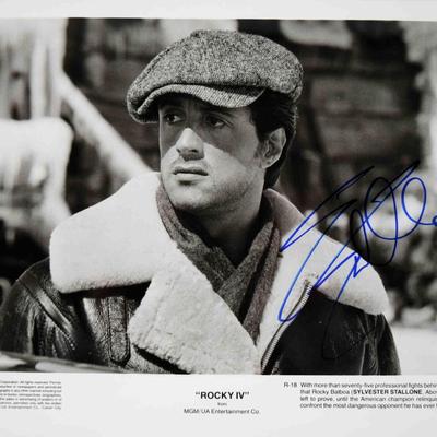 Sylvester Stallone signed movie still photo 