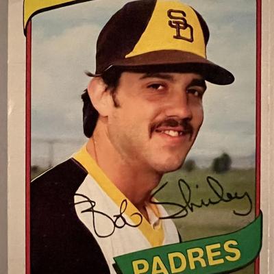 San Diego Padres Bob Shirley baseball trading card