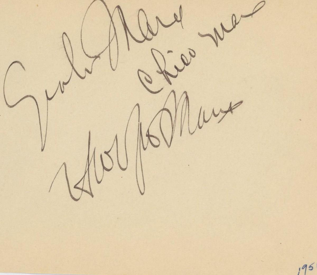 The Marx Brothers signature cut. GFA Authenticated | EstateSales.org