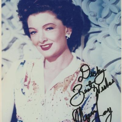Myrna Loy signed photo