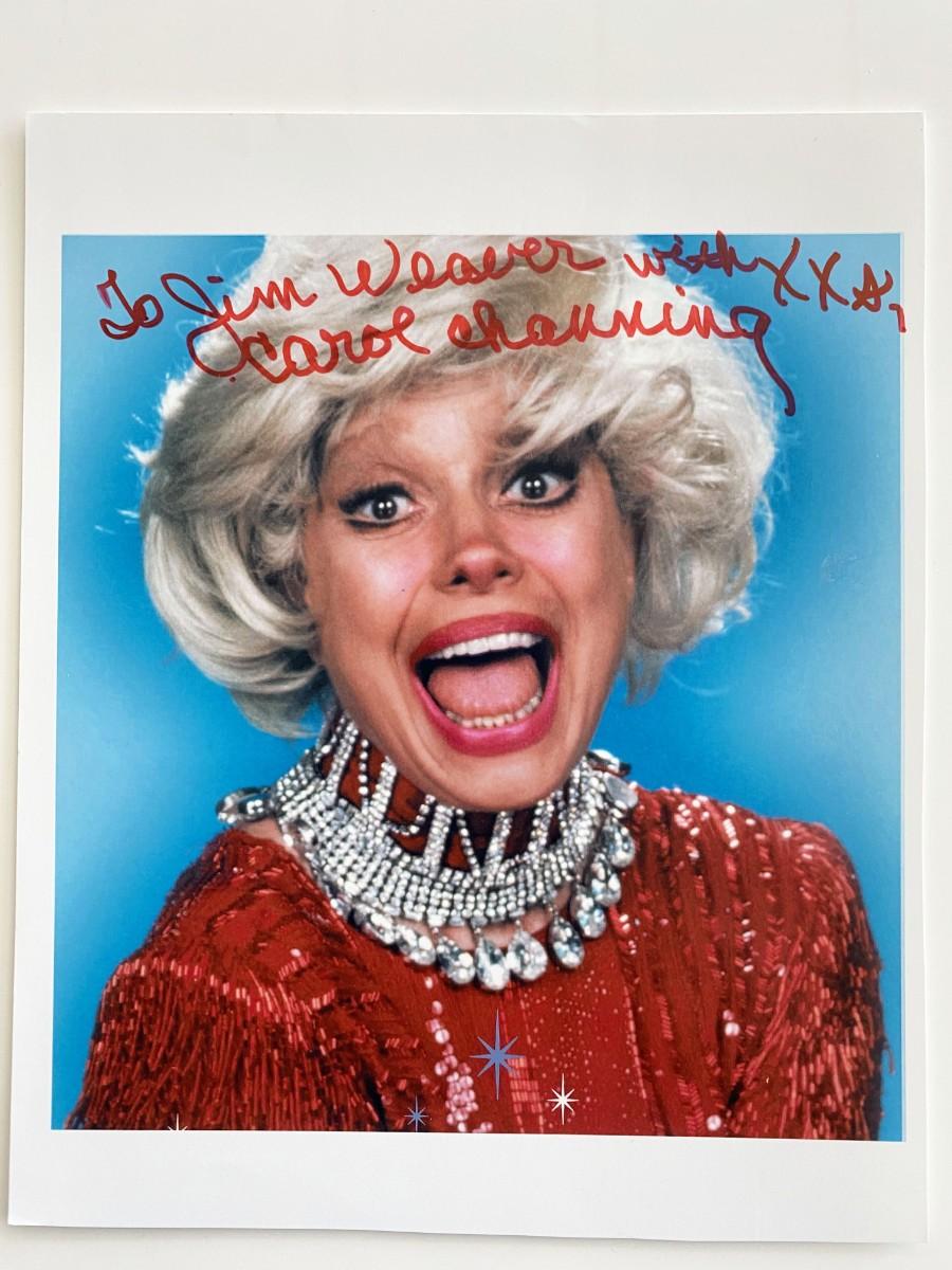 Carol Channing signed photo