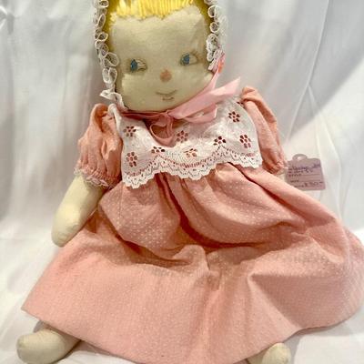 Vintage Rag Doll with Movable Arms and Legs