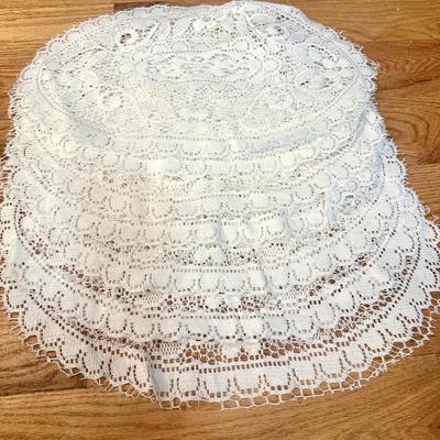 Vintage Crocheted Lace Place Mats - 7 Total