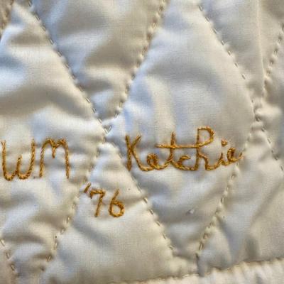 Vintage Bicentennial Handmade Quilt - Signed