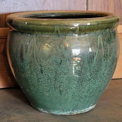 Blue & Green Ceramic Flower Pots