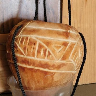 Ceramic Bamboo Planter/Vase & Gourd Hanging Planter