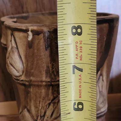 Ceramic Bamboo Planter/Vase & Gourd Hanging Planter