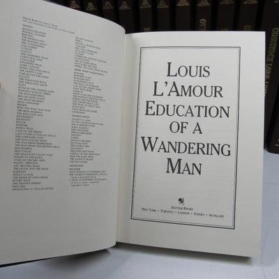 Louis L'Amour Collection Leatherette Sackett Bantam Books Lot of 65 Books